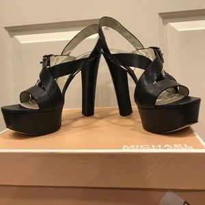 Michael Kors Josephine Leather Platform Sandals